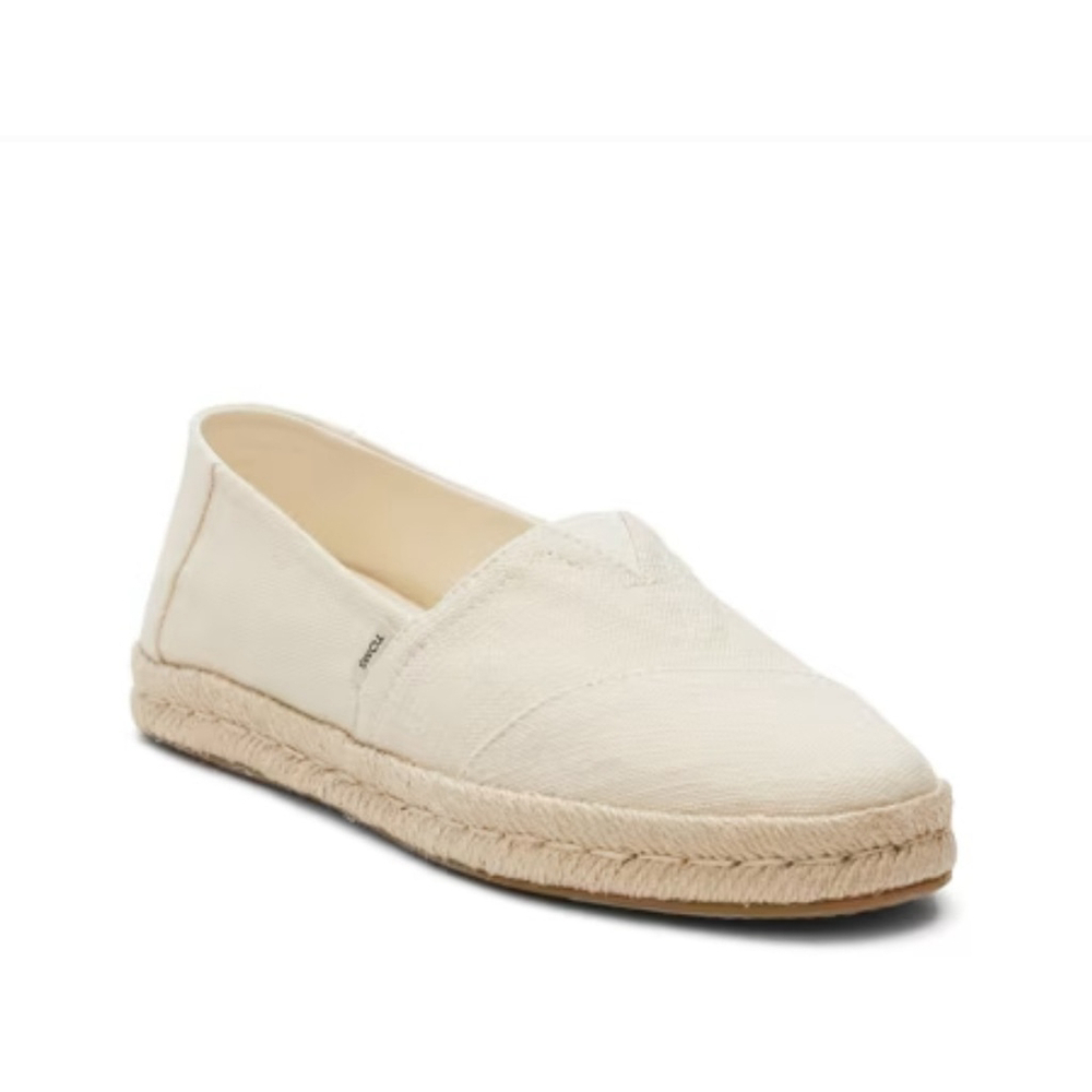 Toms Women Alpargata Rope Canvas Slip-On Sneakers Off White SZ 9.5 M Espadrille - Picture 7 of 16